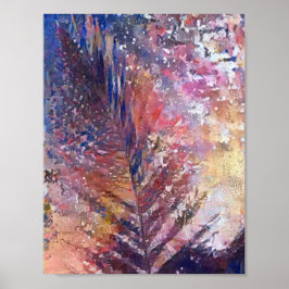 Póster foto, hermosa hoja en naturaleza este otoño