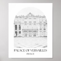 Foto impresa del Palacio de Versalles de Francia