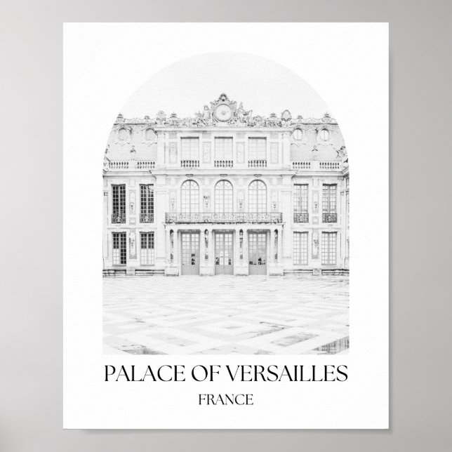 Póster Foto impresa del Palacio de Versalles de Francia (Frente)