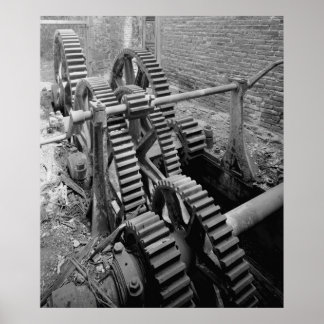 Póster Foto industrial - Juegos de reducción del ferrocar