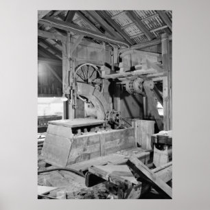 Póster Foto industrial: Sawmill Band Saw