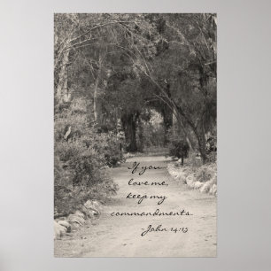 Póster Foto John 14:15 path