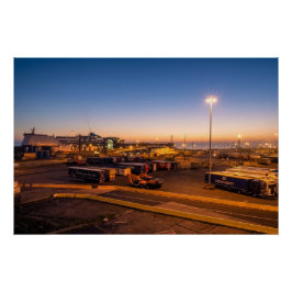 Póster Foto marítima industrial del puerto de Hull al ata