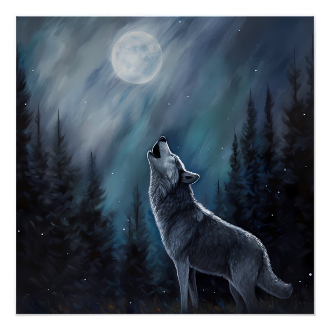 Póster Foto Mascota personalizada | Holling De Lobo En La (Anverso)