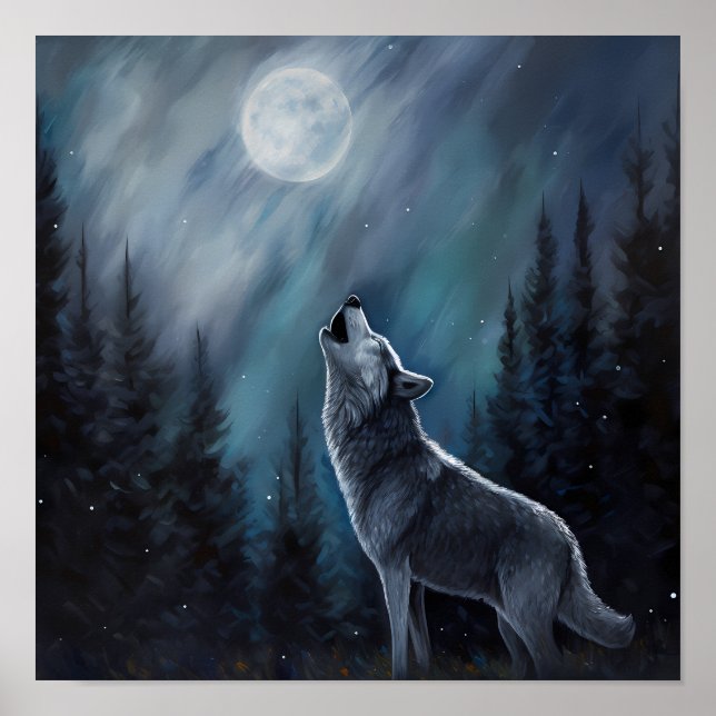 Póster Foto Mascota personalizada | Holling De Lobo En La (Frente)