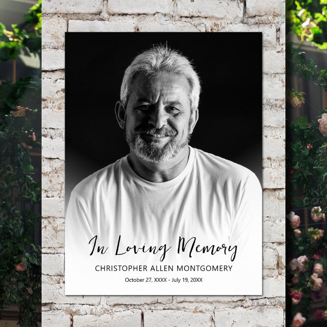 Póster Foto Memorial Funeral En Memoria Amorosa (In Loving Memory Photo Memorial Funeral Poster - INSTANT DOWNLOAD or PRINTED (framed, too))