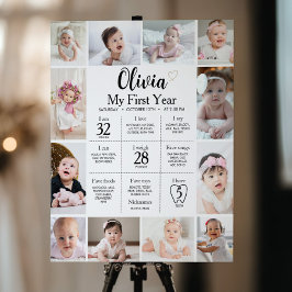 Póster Foto Minimalista moderna Rótulo de primer año