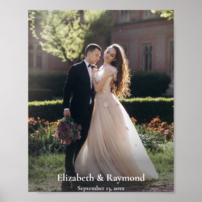 Póster Foto moderna de casamiento personalizado (Frente)