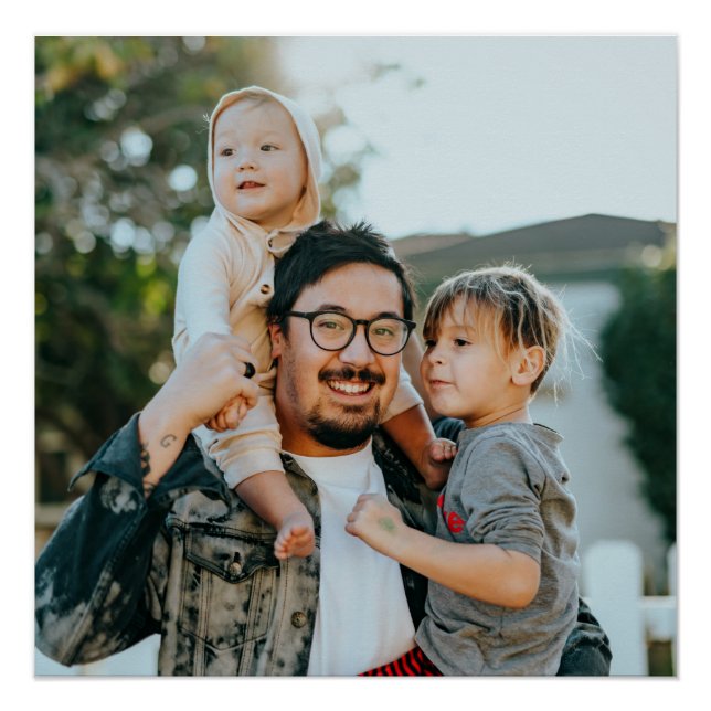 Póster Foto moderna de familia personalizado (Anverso)