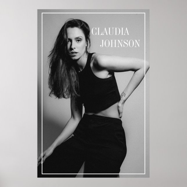 Póster Foto moderna en blanco y negro (Frente)