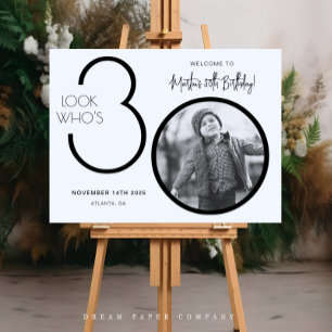 Póster Foto moderna Signo de bienvenida a los 30 años