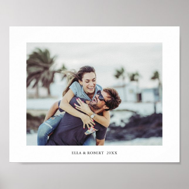 Póster Foto, nombre y fecha (Frente)