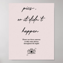 Póster Foto o no ocurrió Boda de cámara desechable
