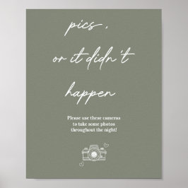 Póster Foto o no ocurrió Boda de cámara desechable