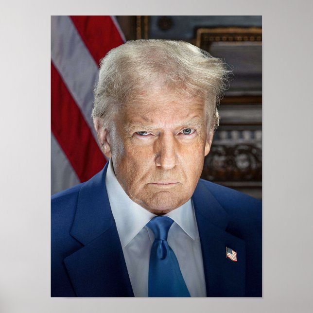 Póster Foto oficial de Donald Trump 2025 (Frente)