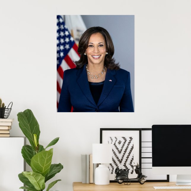 Póster Foto oficial del vicepresidente Kamala Harris (Oficina en casa)