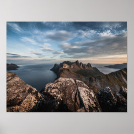 Póster Foto paisajista de la Costa de Noruega