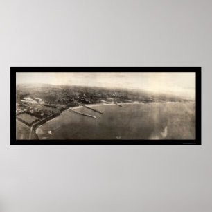 Póster Foto Panorama de Santa Cruz, 1906