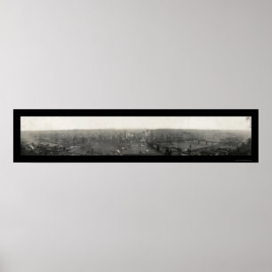 Póster Foto panorámica 1908 de Pittsburgh