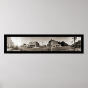 Póster Foto panorámica 1908 del NE de Scribner