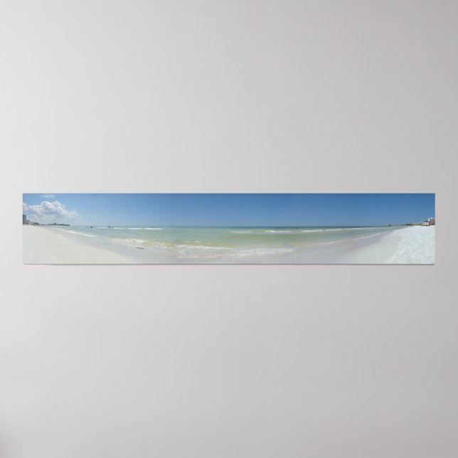 Póster Foto Panorámica De La Playa (Frente)