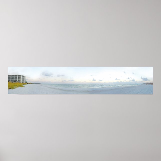Póster Foto panorámica de la playa II (Frente)