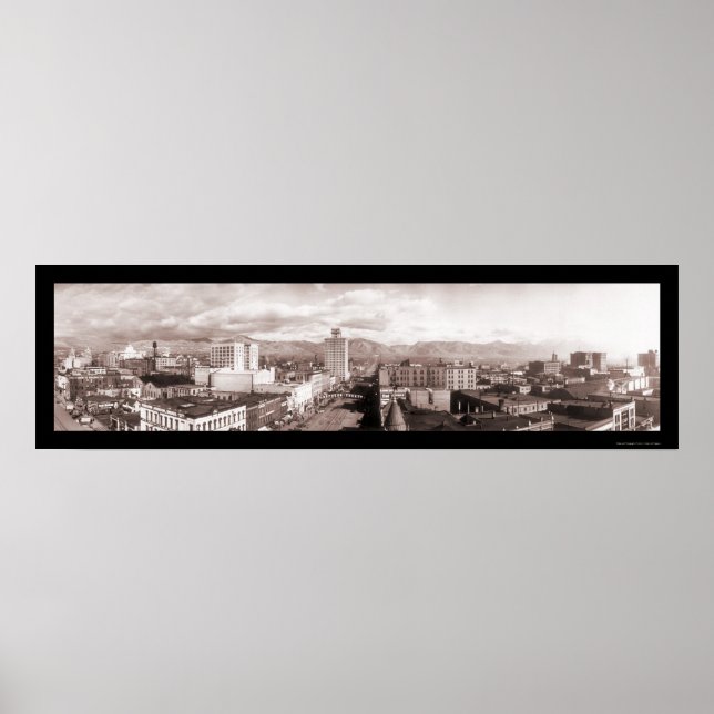Póster Foto Panorámica De Salt Lake City UT 1913 (Frente)