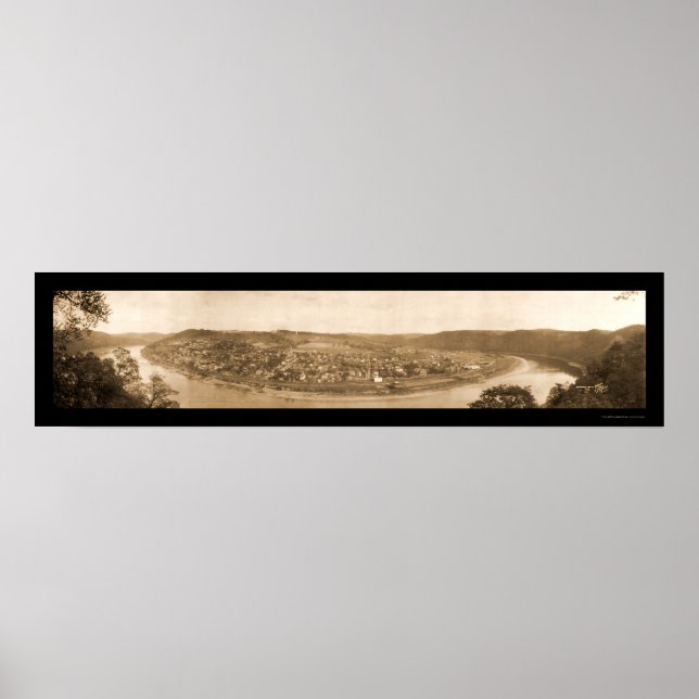 Póster Foto panorámica East Brady 1909 (Frente)