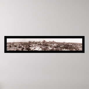 Póster Foto Panorámica Houston TX 1924