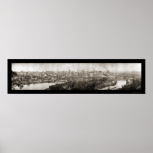 Póster Foto panorámica St. Paul MN 1911