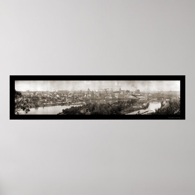Póster Foto panorámica St. Paul MN 1911 (Frente)