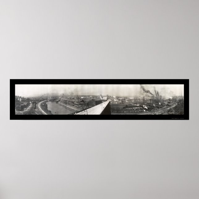 Póster Foto Panorámica Youngstown 1905 (Frente)