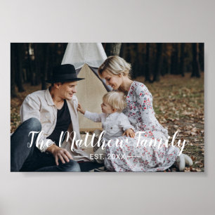 Póster Foto personalizada con apellido y año de fundación