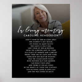 Póster Foto personalizada con cita/poema 'En memoria amor