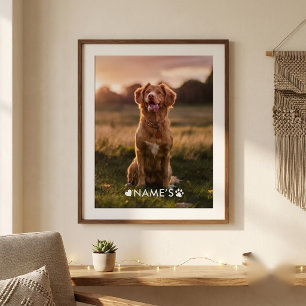 Póster Foto personalizada con el nombre de tu perro