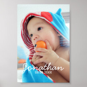 Póster Foto personalizada con nombre y fecha