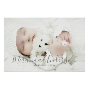 Póster Foto personalizada con nombre y texto personalizad