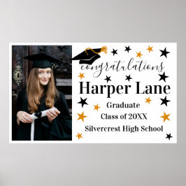 Póster Foto personalizada de celebración de graduación