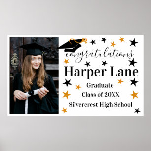 Póster Foto personalizada de celebración de graduación
