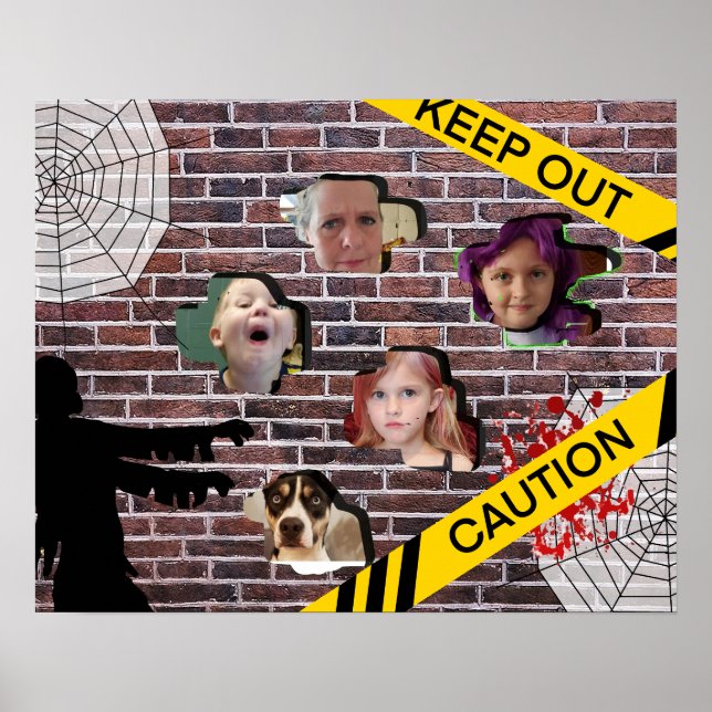 Póster Foto personalizada de la familia Halloween (Frente)