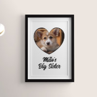 Foto personalizada de la hermana mayor del perro