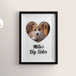 Póster Foto personalizada de la hermana mayor del perro