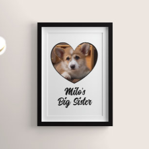 Póster Foto personalizada de la hermana mayor del perro