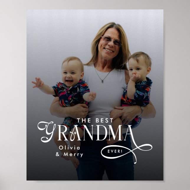 Póster Foto Personalizada de la Mejor Abuela Moderna (Frente)