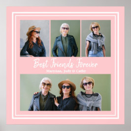 Póster Foto personalizada de los mejores amigos para siem