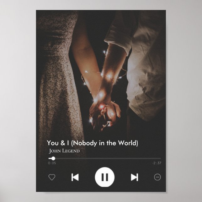 Póster Foto personalizada de pareja de El día de San Vale (Frente)