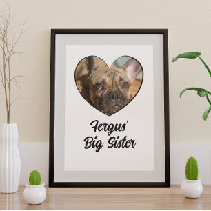 Póster Foto personalizada de perro de la hermana mayor