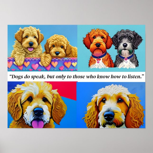 Póster Foto personalizada de perros (Frente)