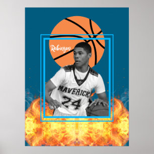 Póster Foto personalizada del jugador de baloncesto