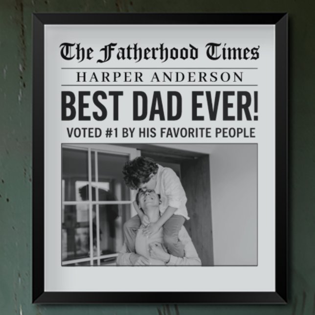Póster Foto personalizada del mejor periódico de papá (Subido por el creador)